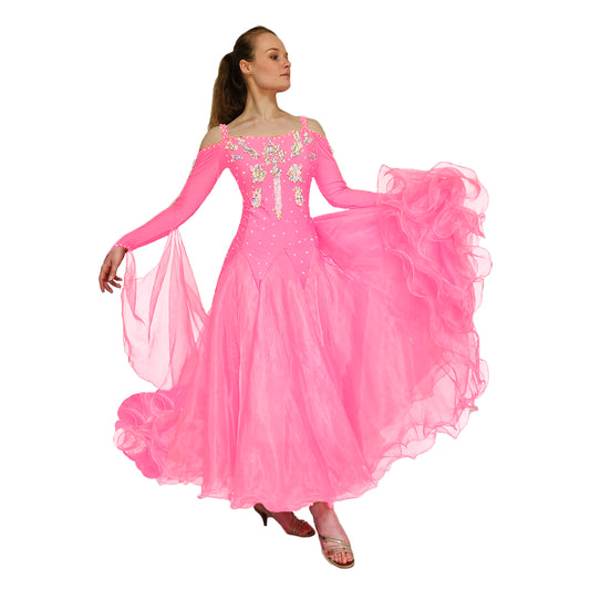 Pink Ballroom dance dress for women UK