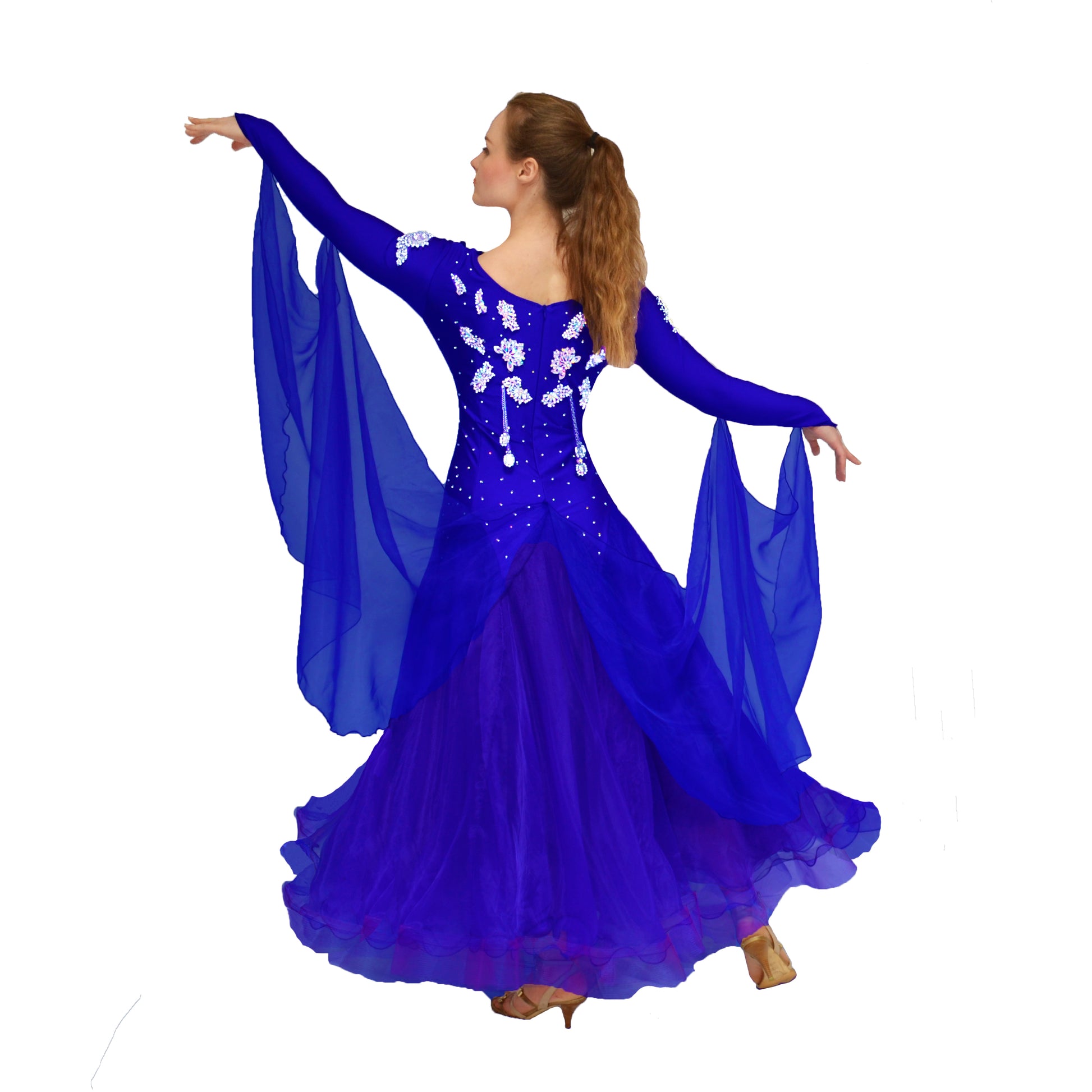 Navy Waltz dress Royal Blue tango dress UK Dark Blue foxtrot dress
