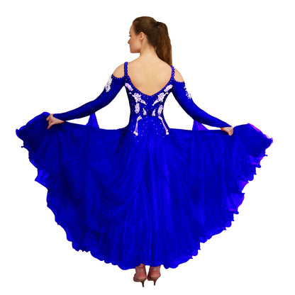 Navy tango dress for women Ladies waltz dress foxtrot dress adults