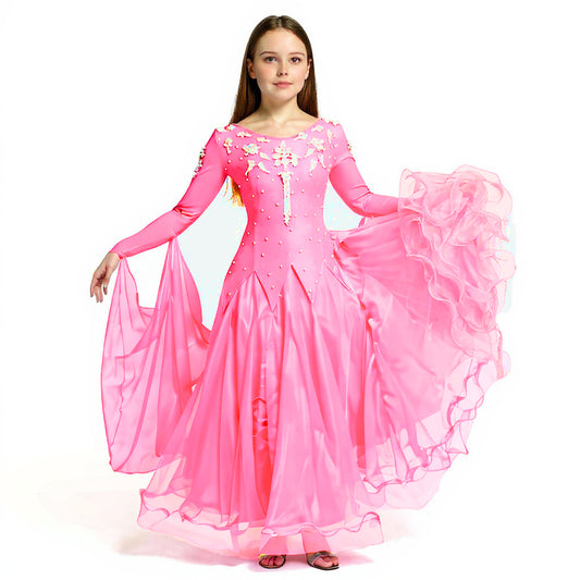Ballroom competition dress for girls ballroom dance dress for kids juniors